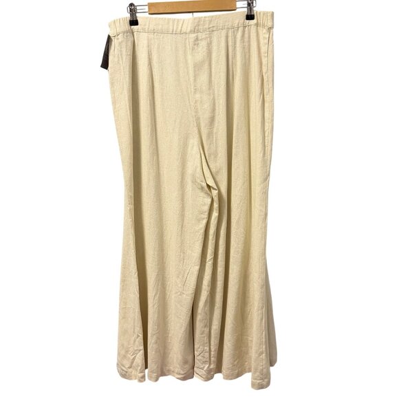 Vince Camuto Ivory Linen Blend Wide Leg Pants Size L  pants. NWT - Picture 12 of 12